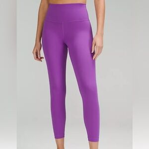 Lululemon Wunder Train High Rise 25” Moonlit Magenta size 6
